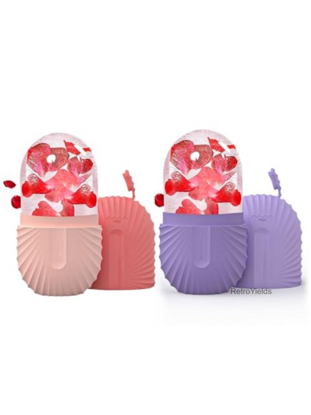 Silicone Ice Face Roller Mold 2Pcs Reusable Facial Massage Tool Seashell